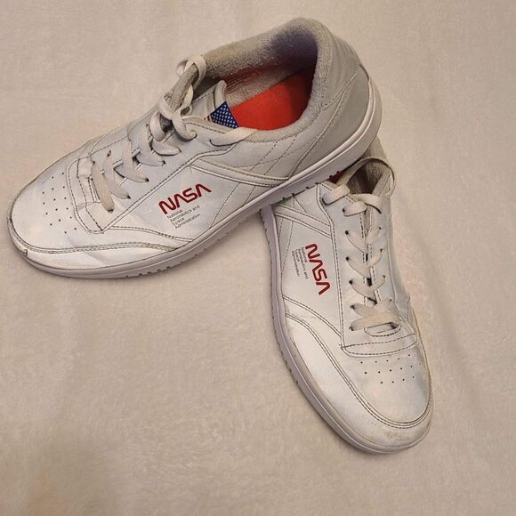 NASA Captain Shoes Retro Reflective Silver Gray White Size 8.5 M - Picture 12 of 14
